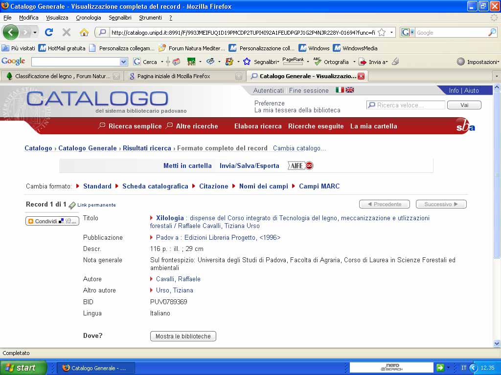 Classificazione del legno